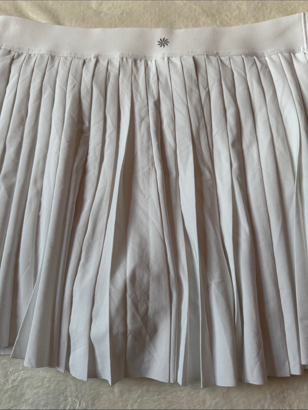 Athleta White Pleated Sport Skirt - Picture 3 of 6
